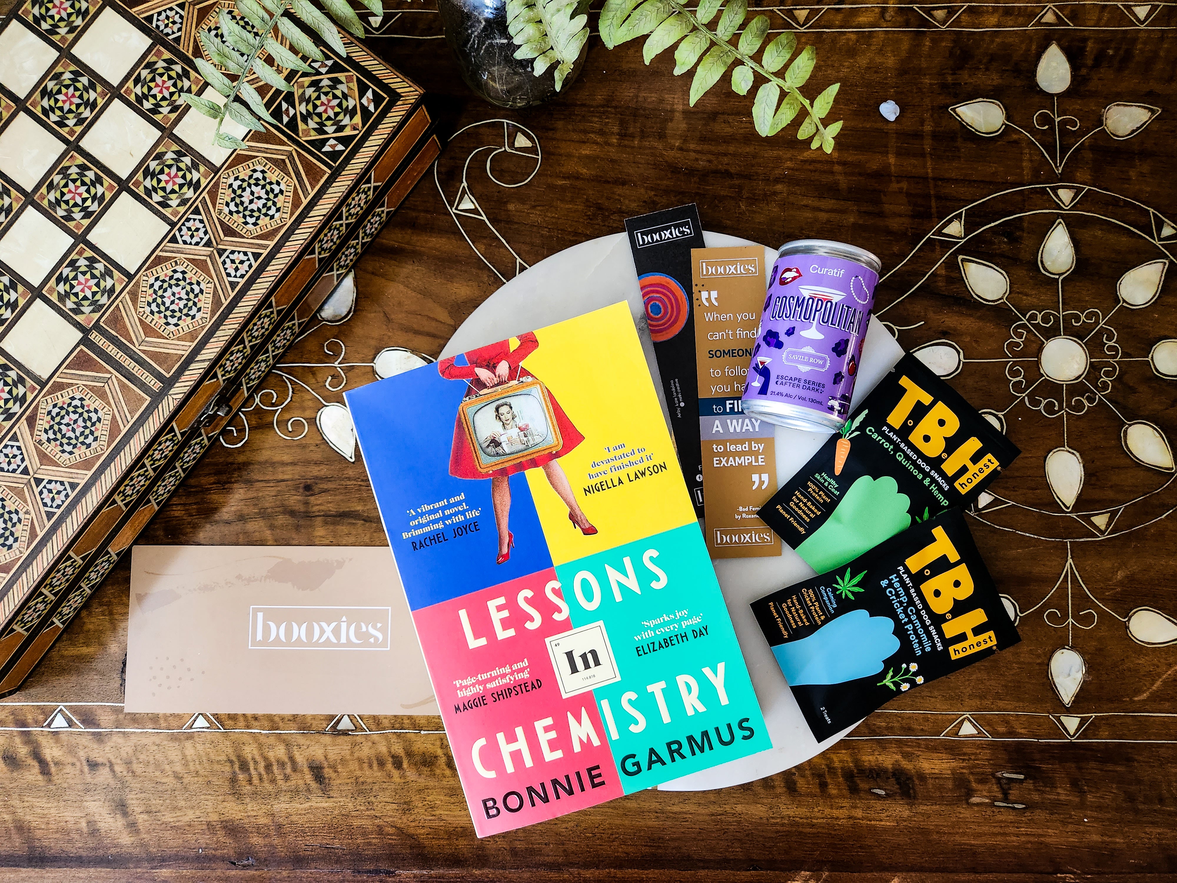 lessons in chemistry with cocktails and dog treat