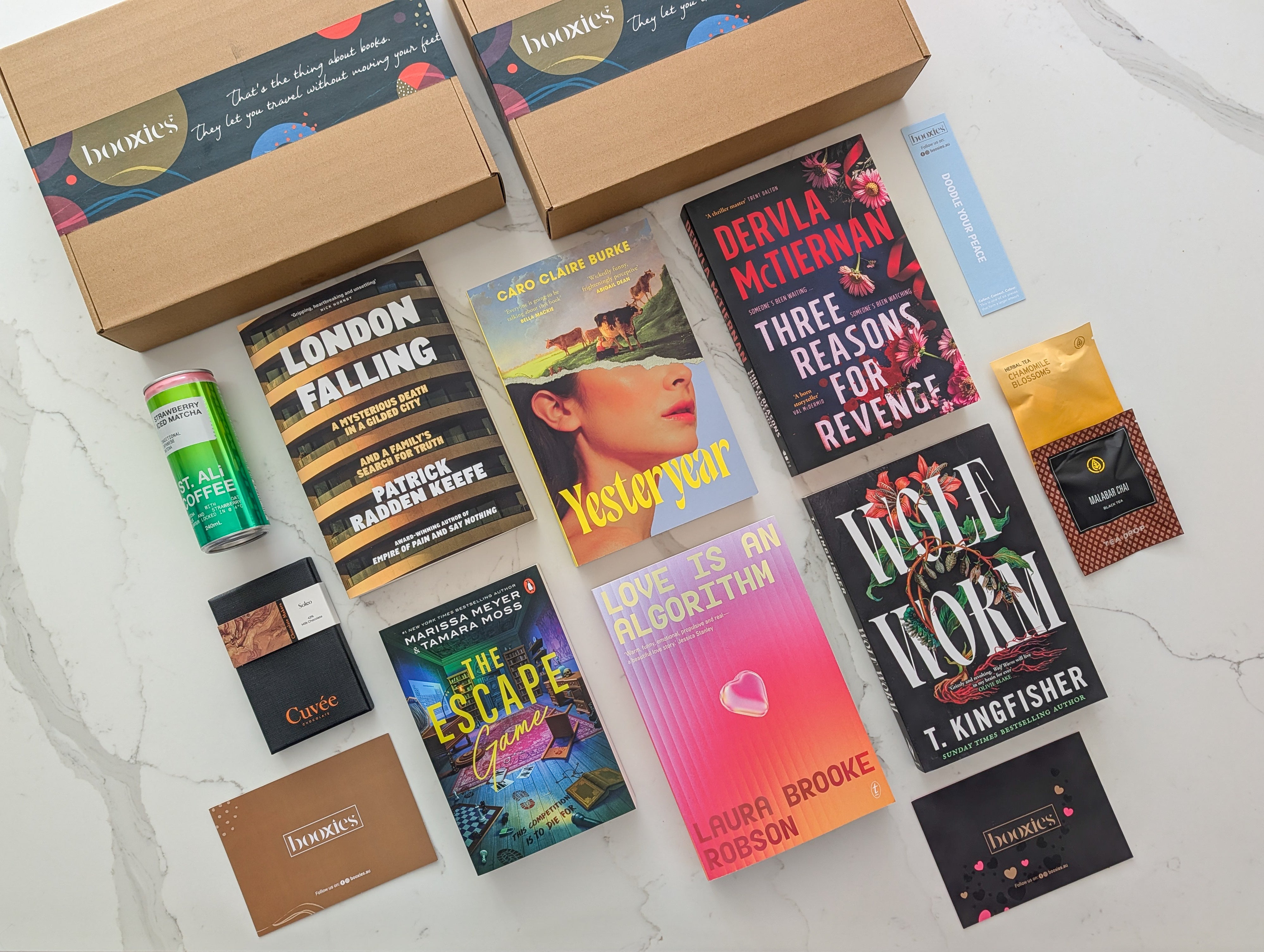 The Essential Mystery Booxies - The Booxies Essential Read: Monthly Book & Tea Subscription FROM $40.99/ Month