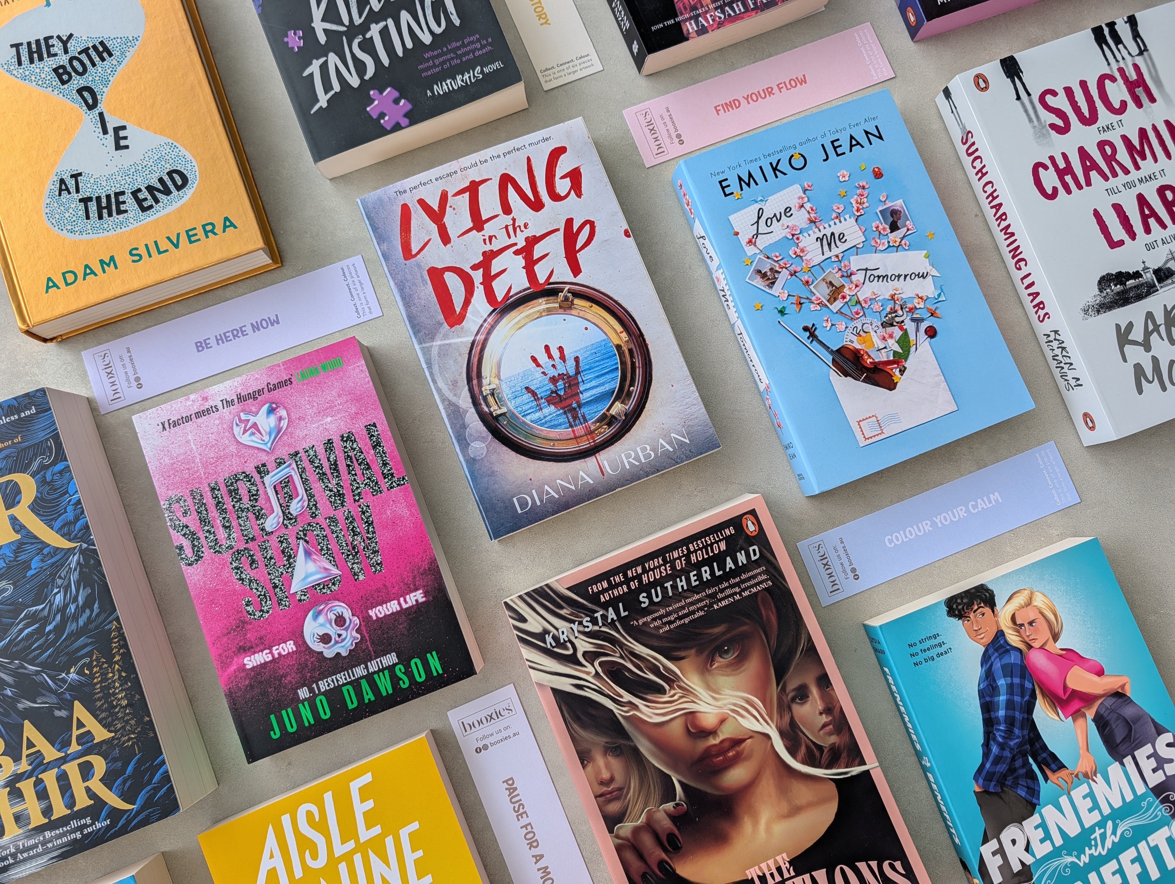 flat lay of Booxies Young Adults book collection