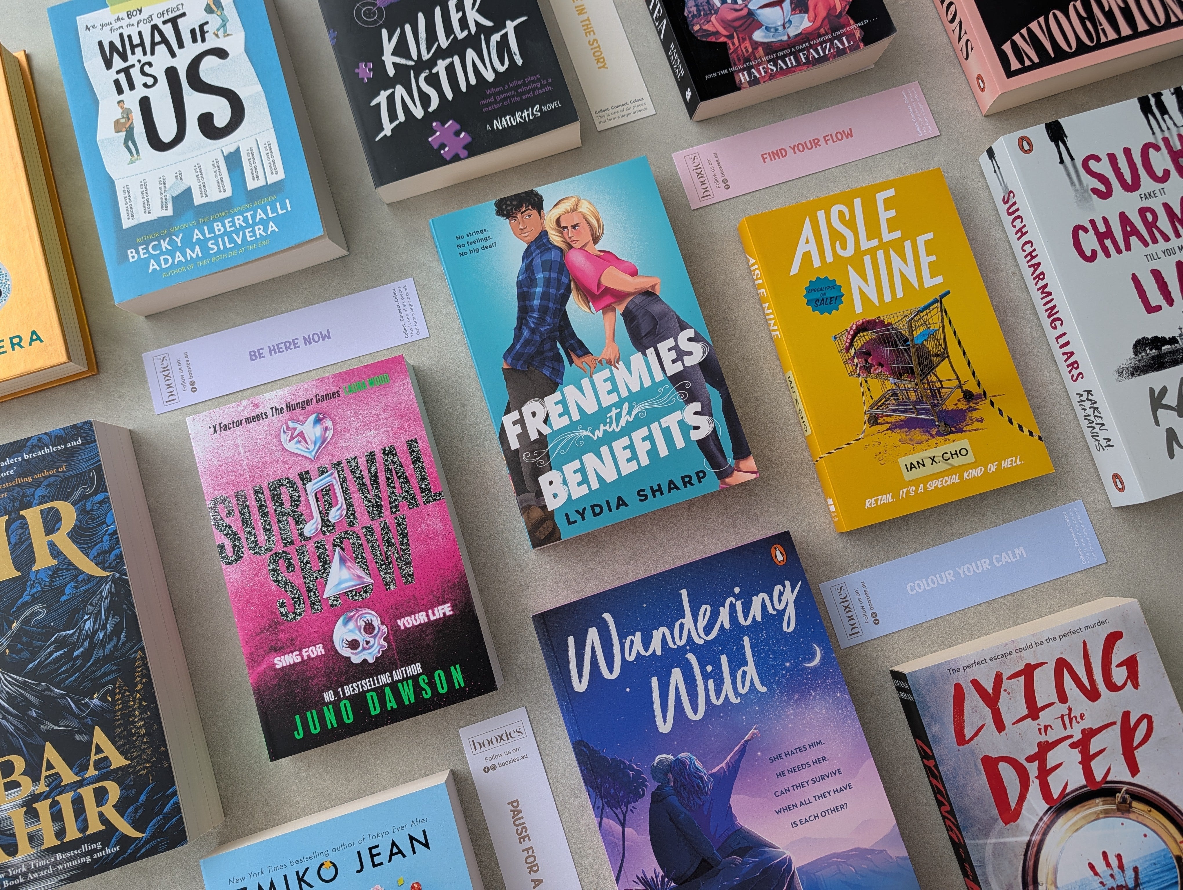 flat lay of Booxies Young Adults book collection