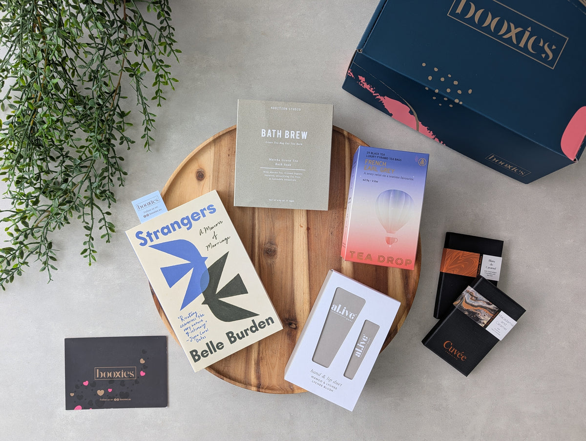 pages & pampering curated booxies flatlay