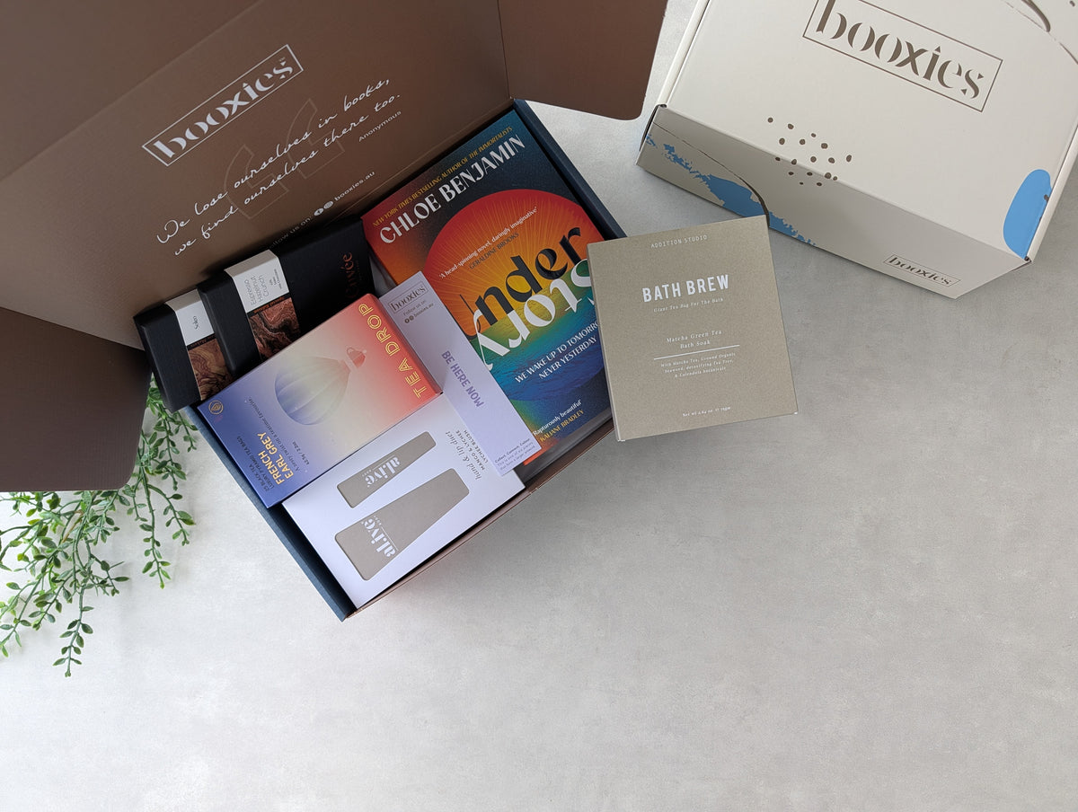 pages & pampering curated booxies in a box