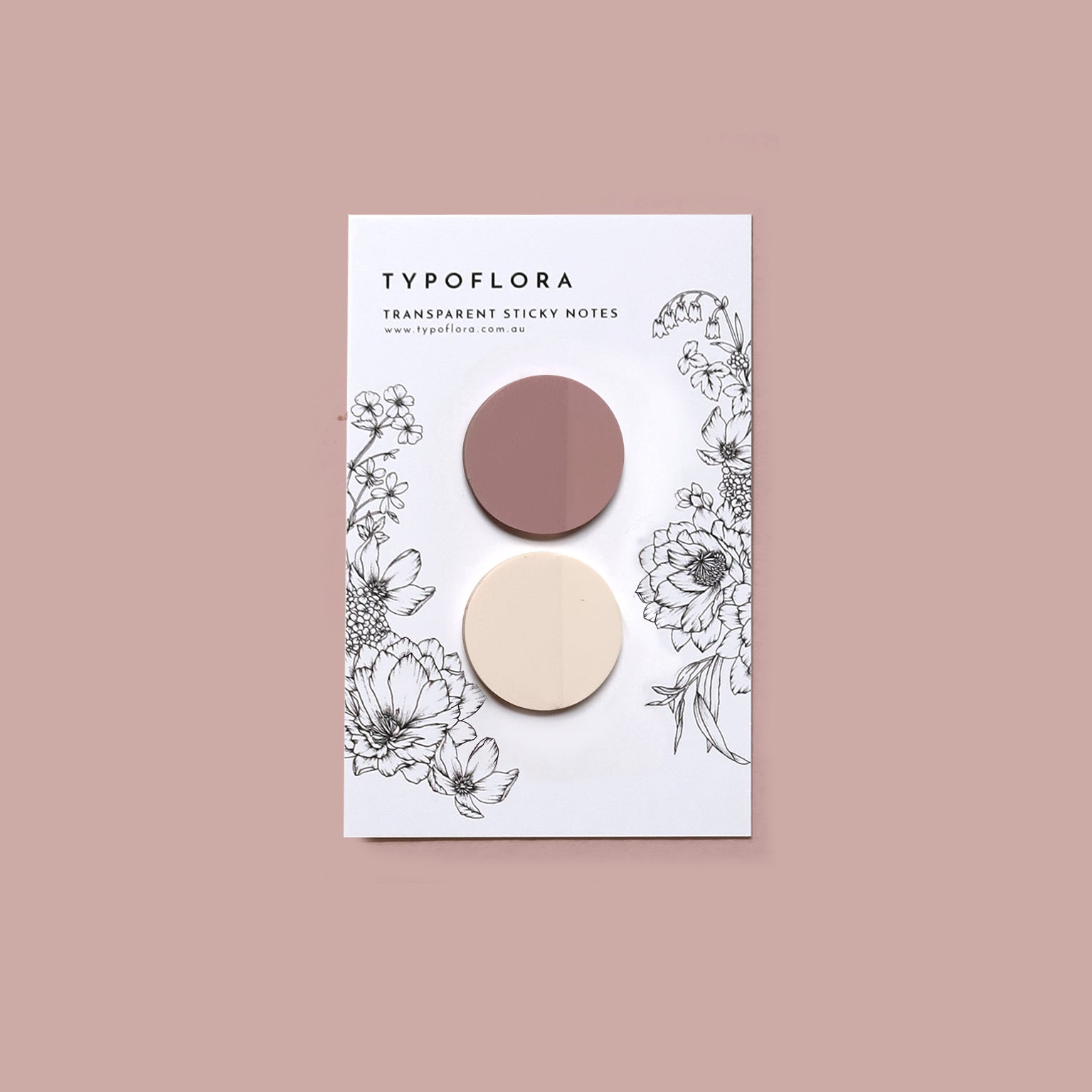 Typoflora - Transparent Sticky Notes - Circle