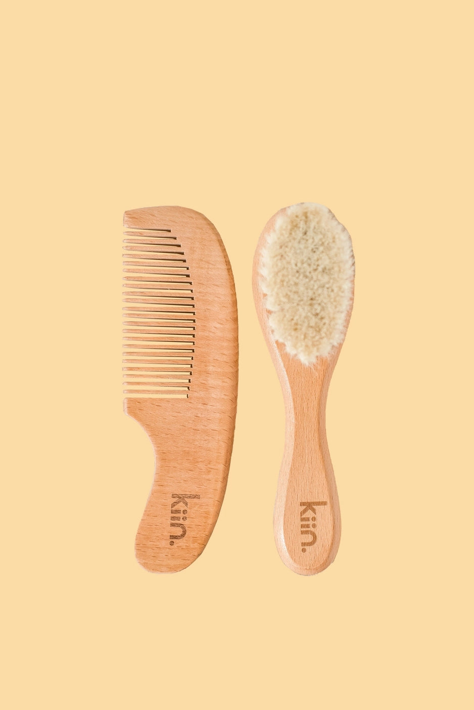 Kiin Wooden Baby Brush + Comb Set