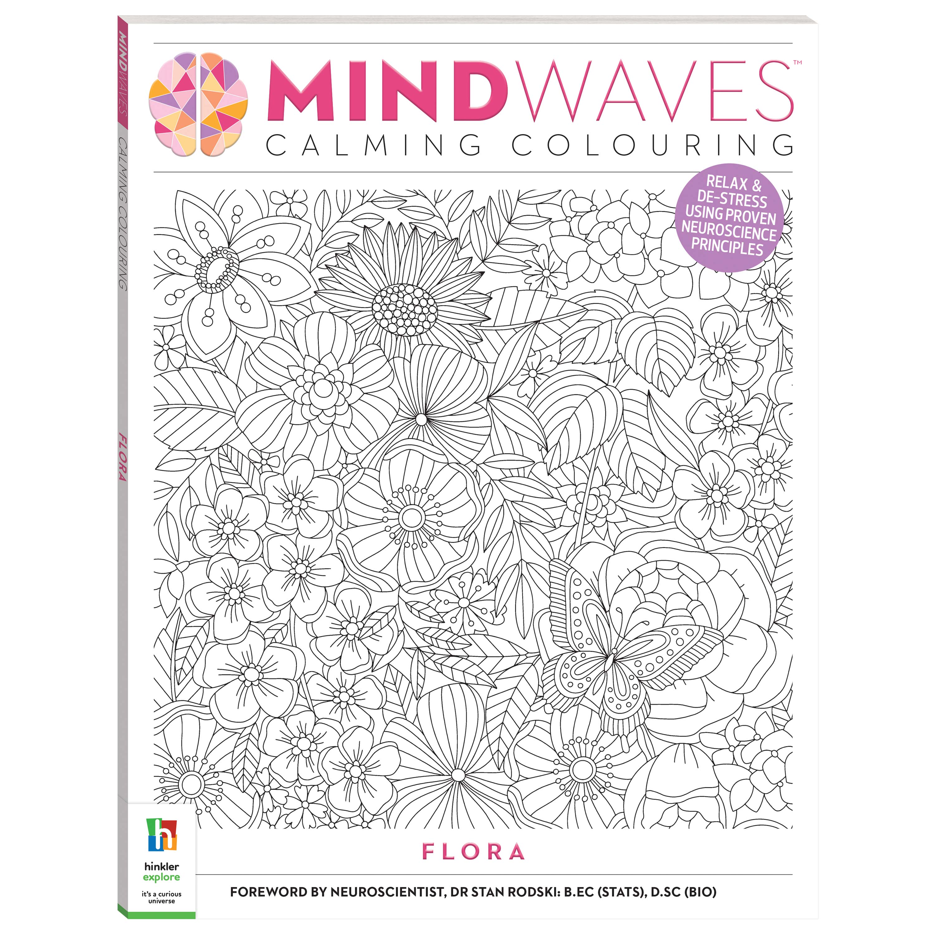 Mindwaves Calming Colouring Book FLora