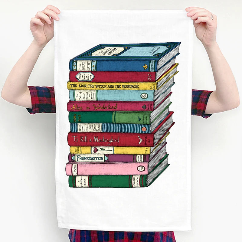 nonsense maker art tea towel - first edition book lovers