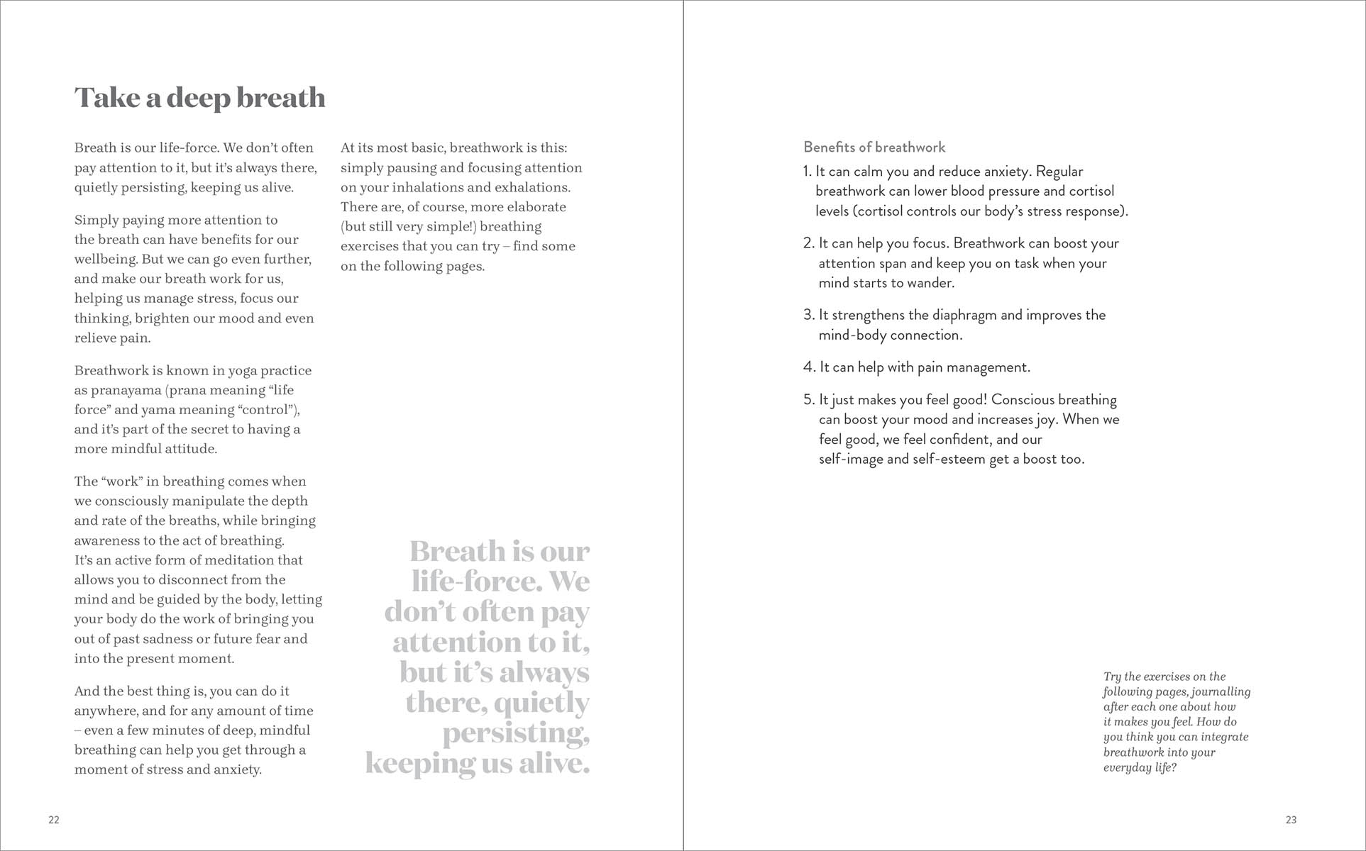 Open book with text on a white background