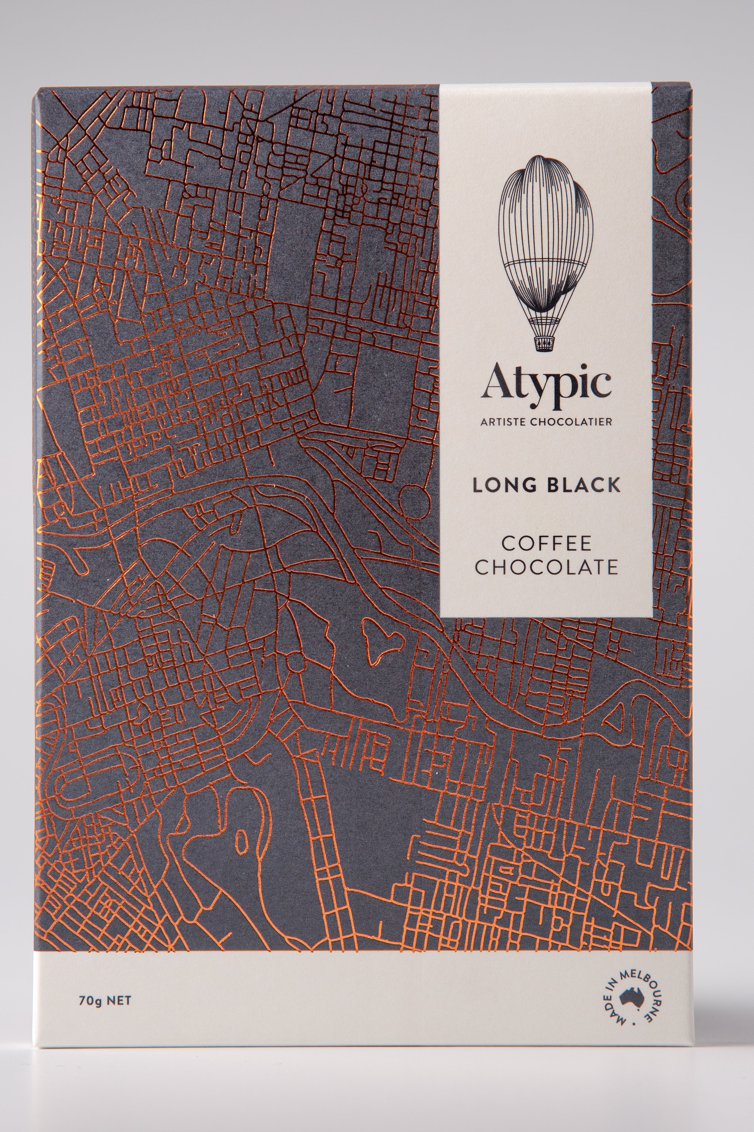 Atypic artiste chocolatier long black vegan chocolate booxies