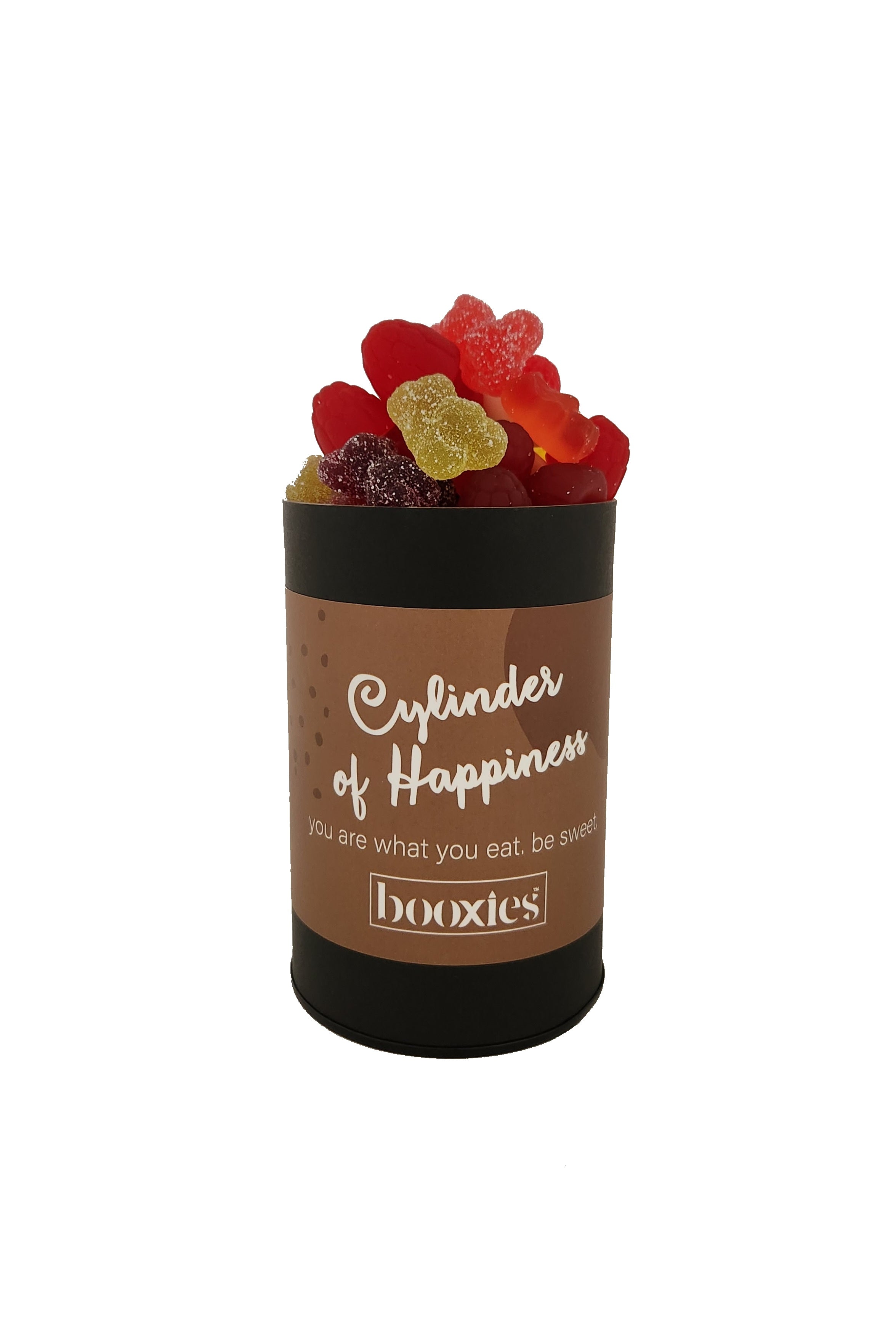 cylinder of happiness full of lollies
